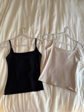 Joah Brown Smoothing Cami Set in Sueded Black and Suede Yuma in S/M